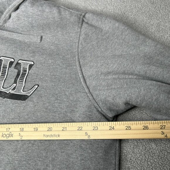 O'Neill Hoodie Mens Extra Large Y2K Gray Sherpa Lined Zip Up Jacket Spell Out - Picture 11 of 15